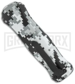 Coffin Blaster 2.0 Gray Camo W/Flames DA/OTF Automatic Knife - Black Two Tone 6 Coffin Blaster 2.0 Gray Camo W/Flames DA/OTF Automatic Knife - Black Two Tone -Grindworx Shop Coffin Blaster Gray Camo Flames DA Auto Black TT GX 37837 jr side large