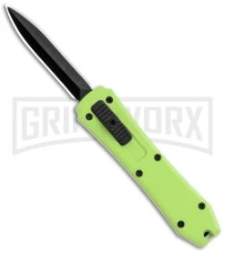 Coffin Blaster Light Green DA/OTF Automatic Knife - Black Plain