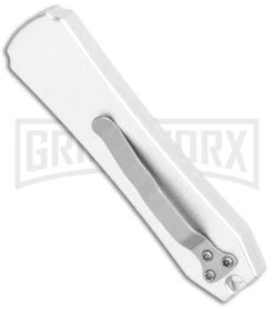 Coffin Blaster Silver DA/OTF Automatic Knife - Tanto Two-Tone 6 Coffin Blaster Silver DA/OTF Automatic Knife - Tanto Two-Tone -Grindworx Shop Coffin Blaster Silver DA OTF Auto Tanto TT GX 34341 jr side large