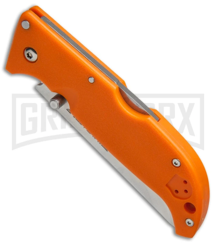 Cold Steel Blaze Orange Finn Wolf Lockback Knife - Satin Plain 2 Cold Steel Blaze Orange Finn Wolf Lockback Knife - Satin Plain - Image 2