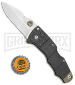 Cold Steel Grik Black GFN Tri-Ad Lock Knife - Satin Plain -Grindworx Shop Cold Steel Grik Tri Ad LB GFN 28E BHQ 52023 jr bottlecap 2 large