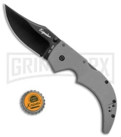 Cold Steel 62NGMLV Medium Espada Gray Tri-Ad Lock Knife - Black -Grindworx Shop Cold Steel Medium Espada Tri Ad Gray Black 62NGMLV BHQ 49825 jr bottlecap large