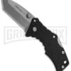 Cold Steel Micro Recon 1 Black G-10 Tanto Tri-Ad Lock Knife Stonewash Plain
