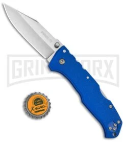 Cold Steel Pro Lite Blue GFN Folding Knife - Clip Point Satin -Grindworx Shop Cold Steel Pro Lite Pro GFN Blue Clip Point 20NSCLU BHQ 51989 jr bottlecap large