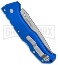 Cold Steel Pro Lite Blue GFN Folding Knife - Tanto Satin Plain -Grindworx Shop Cold Steel Pro Lite Pro GFN Blue Tanto 20NSTLU BHQ 51990 jr side large