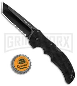 Cold Steel Recon I Tanto Point Folding Knife - Black Serr -Grindworx Shop Cold Steel Recon I Tanto Point LB Black Serr BHQ 6886 jr bottlecap large
