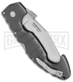 Cold Steel Spartan Gray Folding Knife - Stonewash Serrated -Grindworx Shop Cold Steel Spartan Kopis Tri Ad Lock SW Serr BHQ 140027 jr side large