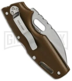 Cold Steel Tuff Lite Flat Dark Earth Folding Knife - Satin Plain -Grindworx Shop Cold Steel Tuff Lite Tri Ad Flat Dark Earth 20LTF BHQ 51975 jr side large