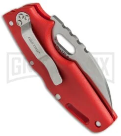 Cold Steel Tuff Lite Red Folding Knife - Satin Plain -Grindworx Shop Cold Steel Tuff Lite Tri Ad Red 20LTR BHQ 51979 jr side large