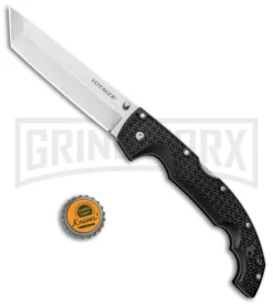 Cold Steel Voyager X Large Tanto Folding Knife - Stonewash Plain -Grindworx Shop Cold Steel Voyager XL Tanto Tri Ad LB SW 29AXT BHQ 8616 jr bottlecap large