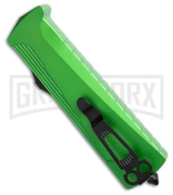 Daggerr Knives Koschei Poison Green Aluminum Double Action OTF Knife - SW Plain 5 Daggerr Knives Koschei Poison Green Aluminum Double Action OTF Knife - SW Plain -Grindworx Shop Daggerr Knives Koschei Double Action OTF Knife Poison Green Aluminum 3.5in SW BHQ 182323 hd side large