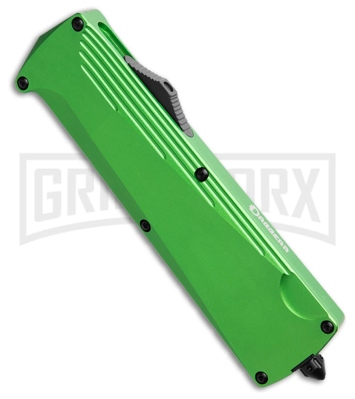 Daggerr Knives Koschei Poison Green Aluminum Double Action OTF Knife - SW Plain 2 Daggerr Knives Koschei Poison Green Aluminum Double Action OTF Knife - SW Plain - Image 2
