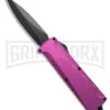 Daggerr Knives Koschei Purple Aluminum Double Action OTF Knife - Black Plain