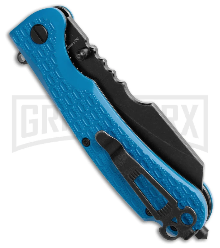 Daggerr Knives Rhino Blue FRN Pocket Knife - Black Stonewash Plain RNFRNBLUSW 3 Daggerr Knives Rhino Blue FRN Pocket Knife - Black Stonewash Plain RNFRNBLUSW - Image 3