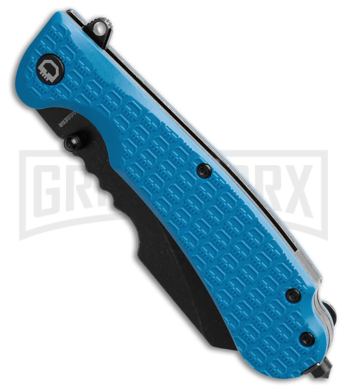 Daggerr Knives Rhino Blue FRN Pocket Knife - Black Stonewash Plain RNFRNBLUSW 2 Daggerr Knives Rhino Blue FRN Pocket Knife - Black Stonewash Plain RNFRNBLUSW - Image 2