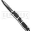 Delta Force Silver D/A OTF Automatic Knife - Black Plain