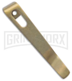 Flytanium Pocket Clip For Boker Kalashnikov Knives Gold Anodized Titanium