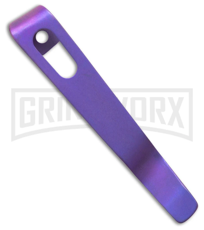 Flytanium Pocket Clip For Boker Kalashnikov Knives Magenta Anodized Titanium 1 Flytanium Pocket Clip For Boker Kalashnikov Knives Magenta Anodized Titanium