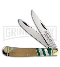 Frost Cutlery Bear & Bull Trapper Green Pocket Knife