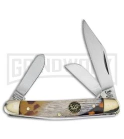 Frost Cutlery Hen & Rooster Medium Stockman Birch Wood Pocket Knife