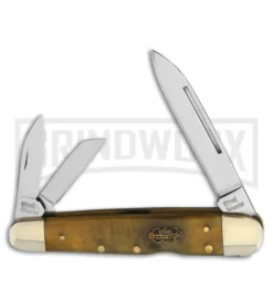 Frost Cutlery Steel Warrior Whittler Ox Horn Lockback Knife