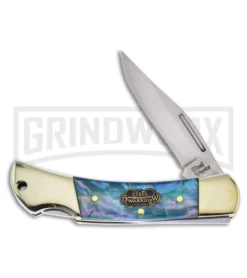 Frost Cutlery Steel Warrior Little Warrior Abalone Lockback Knife