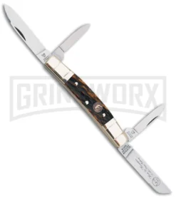 Frost Cutlery Hen & Rooster Medium Congress Stag Pocket Knife