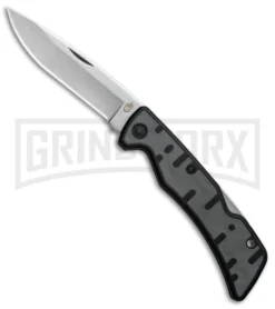 Gerber Commuter Black/Gray GFN Lockback Knife - Stonewash Plain