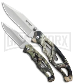 Gerber Paraframe & Mini Paraframe Folding Hunting Knife Combo Set
