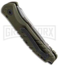 Gerber Propel Downrange OD Green Automatic Knife - Tanto Stonewash -Grindworx Shop Gerber Propel Downrange Green SW 30 001308N BHQ 50358 jr side large