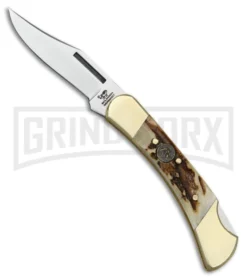 Hen & Rooster Lockback Genuine Deer Stag Pocket Knife