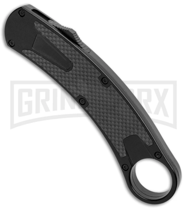 Karambit OTF-103-T Black Carbon Fiber OTF Knife - Two-Tone Plain 2 Karambit OTF-103-T Black Carbon Fiber OTF Knife - Two-Tone Plain - Image 2