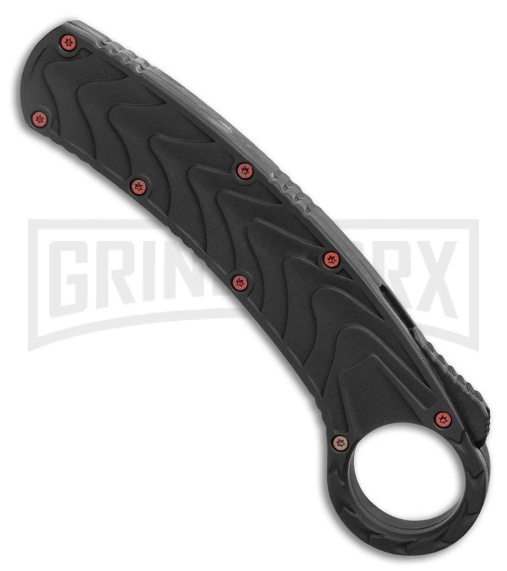 Karambit OTF Hawksbill Knife Black/Red Stainless Steel - Two Tone Red Plain 2 Karambit OTF Hawksbill Knife Black/Red Stainless Steel - Two Tone Red Plain - Image 2