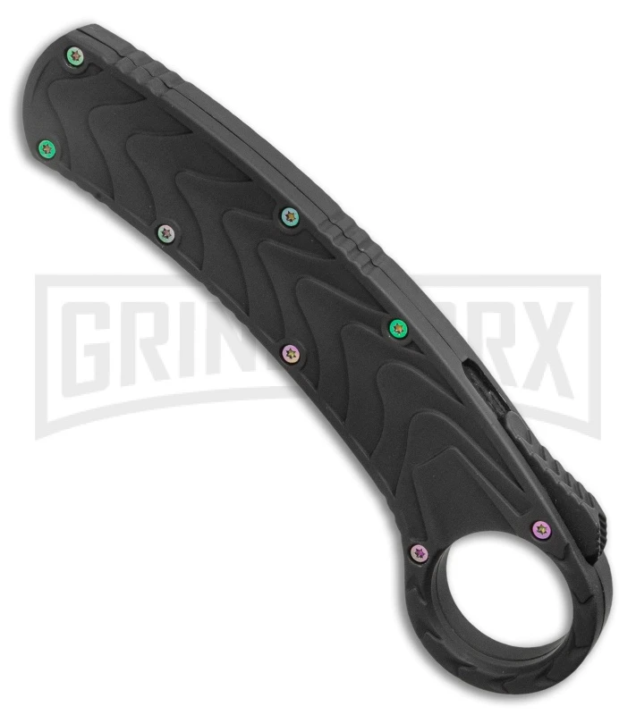 Karambit OTF Hawksbill Knife Black/Spectrum Stainless Steel - Two Tone Plain 2 Karambit OTF Hawksbill Knife Black/Spectrum Stainless Steel - Two Tone Plain - Image 2