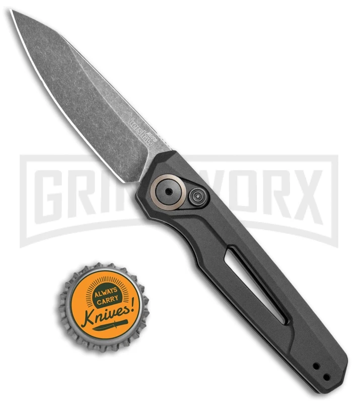 Kershaw Launch 11 Black Aluminum Automatic Knife - Blackwash Plain 4 Kershaw Launch 11 Black Aluminum Automatic Knife - Blackwash Plain - Image 4