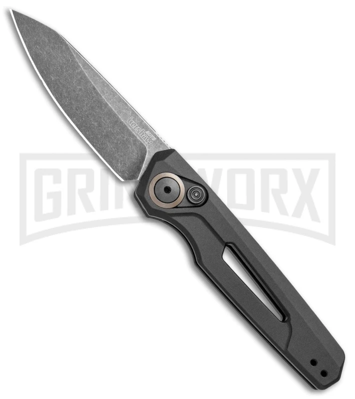 Kershaw Launch 11 Black Aluminum Automatic Knife - Blackwash Plain 1 Kershaw Launch 11 Black Aluminum Automatic Knife - Blackwash Plain