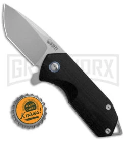 Kubey Campe Nest EDC Black G-10 Liner Lock Knife - Satin Plain -Grindworx Shop Kubey EDC LL Campe Nest Black G 10 BHQ 117878 jr bottlecap large