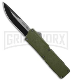 Lightning OD Green D/A OTF Automatic Knife - Drop Point Two Tone
