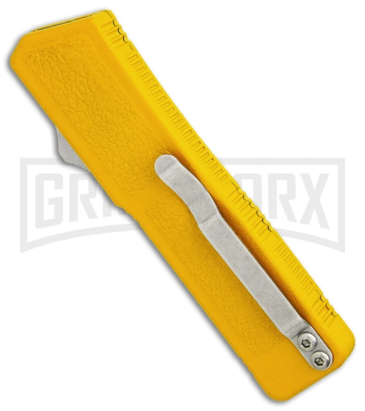 Lightning Yellow D/A OTF Automatic Knife - Two-Tone Serr 2 Lightning Yellow D/A OTF Automatic Knife - Two-Tone Serr - Image 2