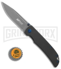 M-Tech Evolution Black G-10 Folding Knife - Gray Plain -Grindworx Shop M Tech Evolution black G10 gray plain BP 21722 er bottlecap large