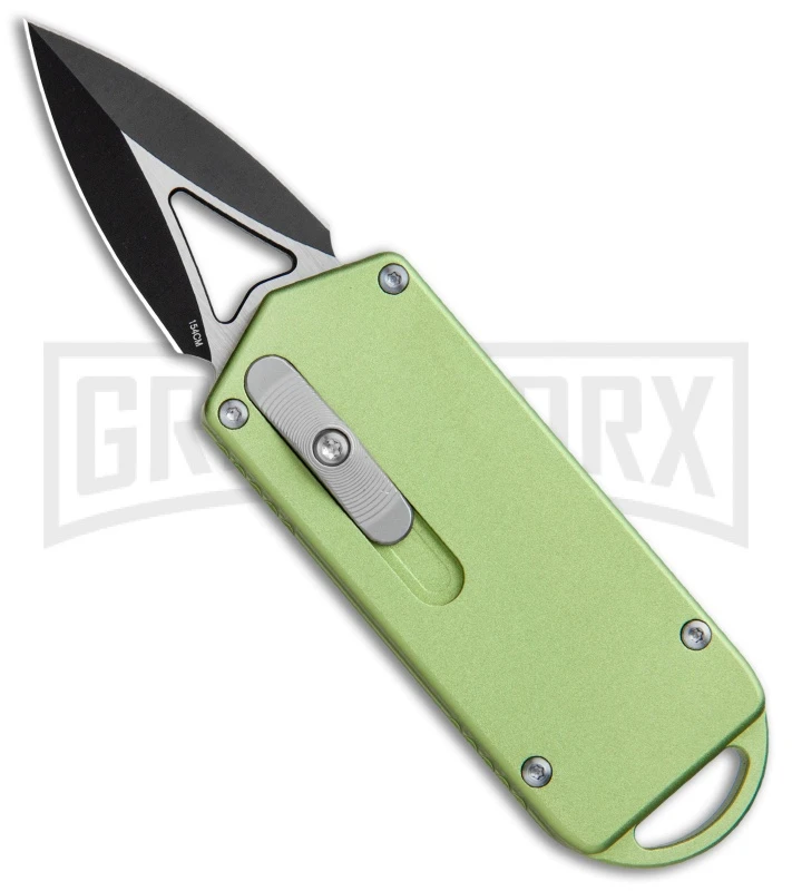 M3 Tactical Tech Rogue Green Aluminum D/A OTF Automatic Knife - Black Plain 1 M3 Tactical Tech Rogue Green Aluminum D/A OTF Automatic Knife - Black Plain