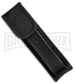 Mago 11" Cottonmouth/Black Italian Stiletto OTF Automatic Knife - Satin Dagger -Grindworx Shop Mago 11in Cottonmouth Black Italian Stiletto OTF Auto Satin Dagger GX 35188 jr sheath large