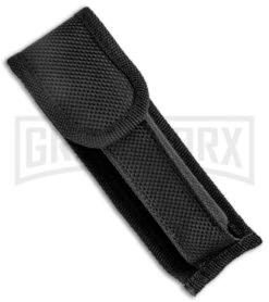 Mago 9" Italian Stiletto Black OTF Automatic Knife Black Acrylic (3.8" Satin) -Grindworx Shop Mago 9in Black Smoke Abyss Italian Dagger OTF Auto Black Satin GX 37083 jr sheath large