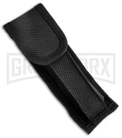 Mago 9" Sidewinder Italian Stiletto OTF Auto Knife Black - Bayonet Satin Plain -Grindworx Shop Mago 9in Sidewinder Italian Stiletto OTF Auto Black Bayo Satin GX 37208 jr sheath large