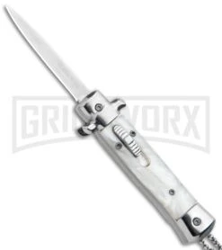 Mago 4.75" Mini Stiletto OTF Automatic Knife - White