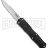 No Limit Knives Manis Black OTF Automatic Knife - Drop Point Satin Plain
