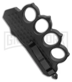 OTF Automatic Knuckle Knife - Dagger Double Serr Two-Tone 6 OTF Automatic Knuckle Knife - Dagger Double Serr Two-Tone -Grindworx Shop OTF Automatic Knuckle Knife Dagger Serr Two Tone GX 36488 LS Side large