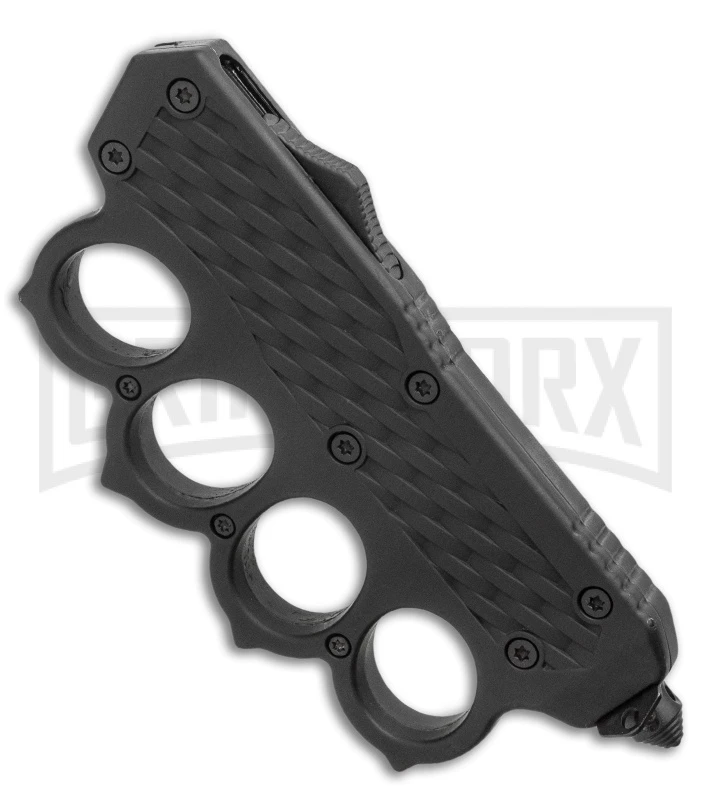 OTF Automatic Knuckle Knife - Dagger Double Serr Two-Tone 2 OTF Automatic Knuckle Knife - Dagger Double Serr Two-Tone - Image 2