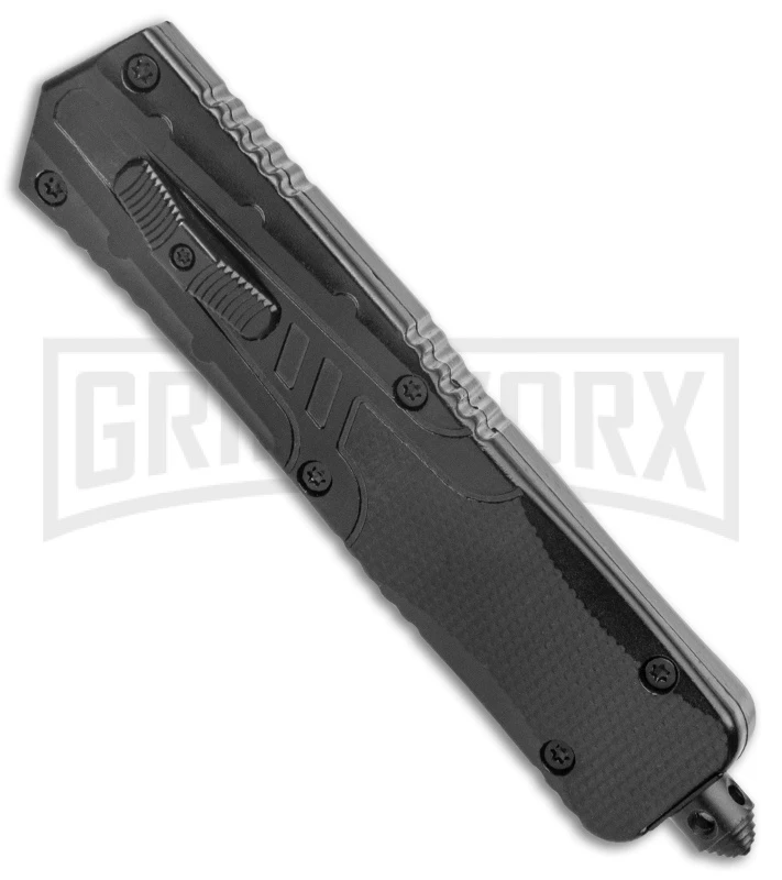 Rumble Black D/A OTF Automatic Knife - Dagger ( Black 2-tone Plain) 2 Rumble Black D/A OTF Automatic Knife - Dagger ( Black 2-tone Plain) - Image 2