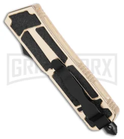 Rumble Gold D/A OTF Automatic Knife - Black Plain -Grindworx Shop Rumble Gold DA OTF Auto Black Plain GX 25391 jr side large